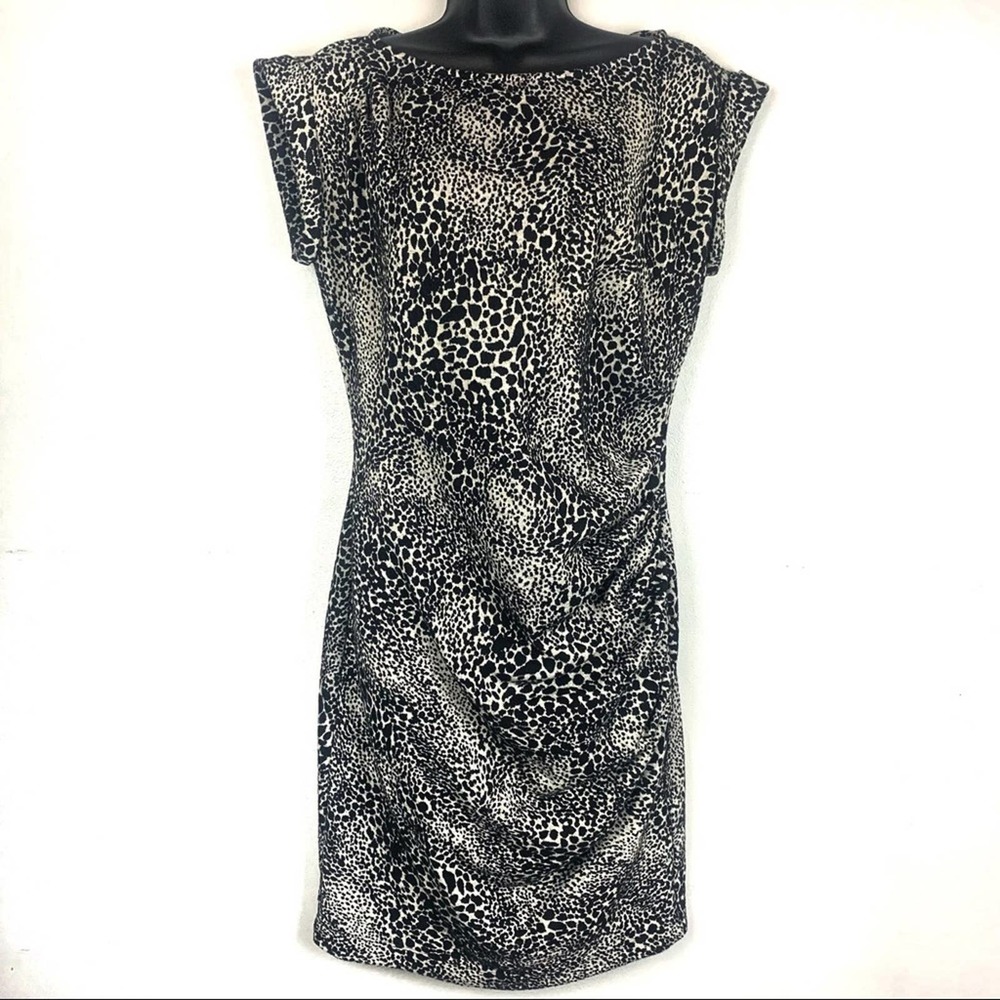 Ann Taylor Leopard Ruched Dress Size 6 Office And Business Attire